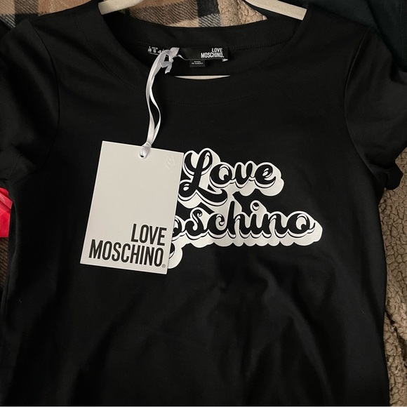 LOVE MOSCHINO Black Cotton Women's Dress 6, 8 - Picture 4 of 4